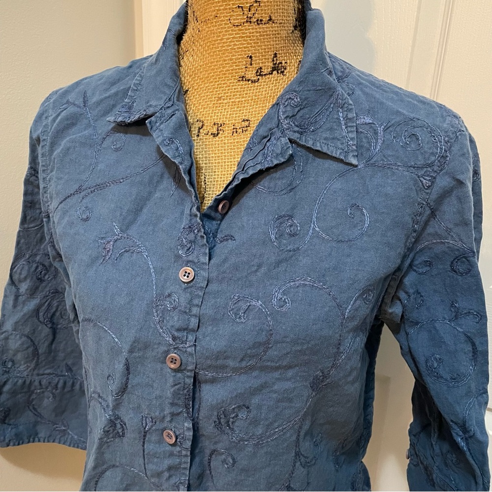 Talbots Linen Button Up - image 1